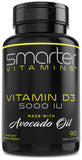 Smarter Vitamin D3 5000 IU in Avocado Oil 125mcg - 90 Mini Softgels