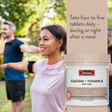 Swisse Mini Calcium with Vitamin D | 830mg Calcium Citrate with Vitamin D3 | Calcium Supplement for Women & Men | Bone Strength Support | Calcio | 300 Mini Tablets | 2-Month Supply