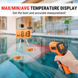 ThermoPro TP30 Infrared Thermometer Gun, Laser Thermometer for Cooking, Pizza Oven, Griddle, Engine, HVAC, Laser Temperature Gun with Adjustable Emissivity & Max Measure -58°F ~1022°F (Not for Human)