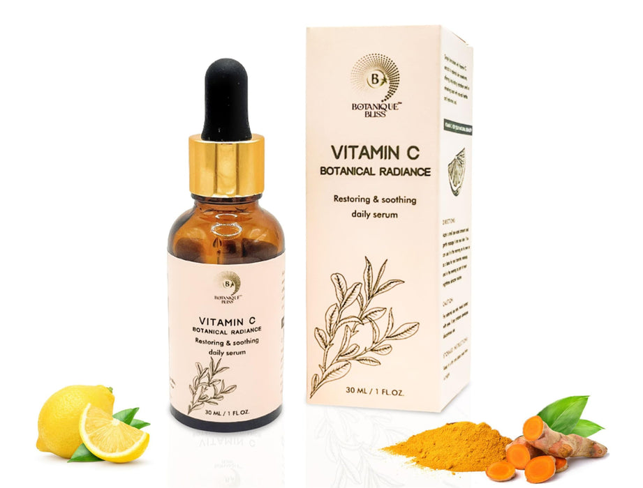 Vitamin C Face Serum - Brightening, Hydrating, Glowing Skin with Hyaluronic Acid, Turmeric, Vit E, Green Tea Extract, Anti Aging for Fine Lines & Wrinkles, Under Eye, Dark Spot Remover Serum – 1 Fl Oz