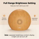 HOUSBAY Sunrise Alarm Clock Sound Machine, Wake Up Light- Soothing Sleep Sounds, Gentle Sunrise Alarm, Dimmable Night Light, Digital Clock & White Noise for Sleeping, Bedroom (Full Wooden Tone)