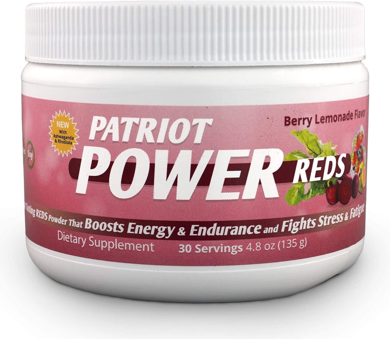 PATRIOT POWER GREENS Reds Berry Lemonade Flavor - 30 Servings - New/Sealed!