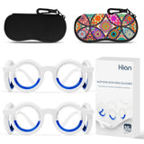 Hion Anti- Motion Sickness Glasses Raised Airsick Sickness Seasickness Glasses for Sport Travel Gaming Car sickness Glasses for Adults or Kids（2Pairs）