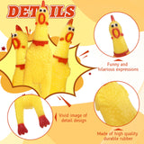 Zddaoole 20 Pcs Rubber Chicken,Screaming Chicken,Squeeze Chicken,Yellow Rubber Squaking Dog Toys,Prank Novelty Noise Toy