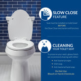 Bemis Assurance 3" Raised Toilet Seat for Seniors, Clean Shield Guard, Secure Hinges, Elongated, White