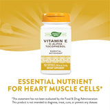 Nature’s Way Vitamin E D-Alpha Tocopherol - 268 mg per serving - Antioxidant – Essential Nutrient for Heart Muscle Cells* - Gluten Free - 100 Softgels