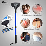 EASACE Telescopic Back Scratcher with Long Handle 21.5 Inch Adjustable Backscratchers Telescoping for Women Men Pregnant Extendable Head Body Scratcher Retractable Over-Sized Bristled Scratcher（Blue）