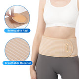 Velpeau Umbilical Hernia Belt /5.5" with Ventilation Holes Compression Pad for Men & Women -Abdominal Binder Post Surgery Recovery Support (Medium)