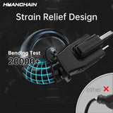 HUANCHAIN Indoor Outdoor Black Extension Cord 25 ft Waterproof, 16/3 Gauge Flexible Cold-Resistant Appliance Cord Outside, 13A 1625W 16AWG SJTW, 3 Prong Heavy Duty Electric Cord, ETL