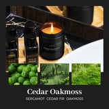 Scented Candles for Men | Cedar Oakmoss Scented Candle - Candles for Men, Men Scented Candles for Home, Candle Gifts for Him/Friend, Aromatherapy Candle in Black Jar