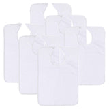 6 Pack White Adult Terry Bibs