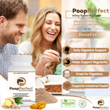 PoopPerfect Digestive Support Capsules 1080mg Premium Psyllium Fiber Supplement for Digestion & Regularity Slippery Elm Bark, Aloe Vera, Supports Gut Health & GI