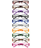 EYEBOGO Kaylee Stylish Reading Glasses for Women (10-Pack, 1.50)