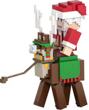 Mattel Minecraft Advent Calendar, 3.25-in Scale Action Figures including Santa, 17 Accessories & 4 Stickers, Pixelated Design