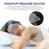 Mavogel Cotton Sleep Eye Mask - Updated Design Light Blocking Sleep Mask, Soft and Comfortable Night Eye Mask for Men Women, Eye Blinder for Travel/Sleeping, Includes Travel Pouch, Grey