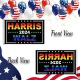 Kamala Harris Waltz 2024 Flags Lgbt Gay Pride RainBow Flag 3X5Ft Kamala Harris for President Flag Harris Tim Waltz for the people Flag for Yard Garden Decor