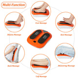 Emer Foot Massager Machine with Remote Control, Adjustable Vibration Speed Electric Foot Massager-Shiatsu Deep Kneading, Increases Blood Flow Circulation Foot and Leg Massager (Orange)