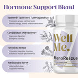 Wellme - MenoRescue - Promotes Proper Cortisol Levels, Supports Hormone Production During Menopause, 60 Caps