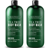 Antibacterial Tea Tree Oil Body Wash For Men & Women - (2 Pack X 16oz) Remedy Soap Extra Strength - Helps Treat Acne, Athletes foot, Eczema, Toenail Fungus & Jock Itch & Ringworm - For All Skin Types