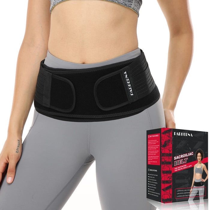 Sacroiliac SI Hip Belt for Women Men SI Joint Hip Belt - Lower Back Support Brace - Hip Braces for Hip Pain - Pelvic Support Belt - Adjustable Sciatica Pelvis Lumbar Pain Relief Trochanter Brace