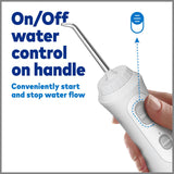 Waterpik Cordless Plus Water Flosser with 4 Flossing Tips, Rechargeable and Portable for Travel and Home, ADA Accepted, White WP-450