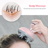 COMFIER Scalp Massager Hair Growth, Waterproof Head Massager Scalp Stress Relax with 84 Massage Nodes, Handheld Head Scratcher, Full Body Kneading Massager, Cat Massager (Pink)