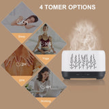 NEWYID Essential Oil Diffusers, 240ml Ultrasonic Flame Oil Diffuser, 3 Mist Mode 4 Timer Up to 12H of Continuous Aroma Waterless Auto-Off Diffusers for Essential Oil Large Room