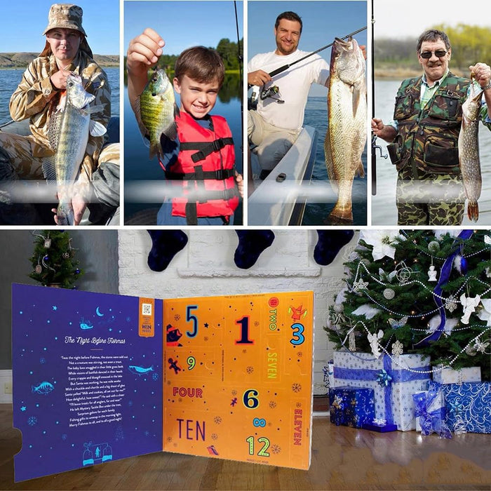 Fishing Advent Calendar, Fishing Christmas Countdown, 24 Days Fishing Lure Set, 2024 Xmas Surprise Gift for Fishing Lover Fisher Adult Men Teen Boys Father Boyfriend Grandpa (Style D)