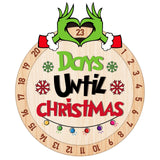 WhatSign Christmas Advent Calendar 2023 Wood Grinch Christmas Countdown Calendar Days Until Christmas Countdown Grinch Advent Calendar for Kids Teens Adults Countdown to Christmas Sign for Home Decor