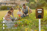 GARDEN SECRETS Ultrasonic Solar Animal Repellent. Pest Repeller Outdoor, Deer Raccoon Skunk Cat Rat Dog and Mice Deterrent. Waterproof, Flash Lights & Motion Activate Devices Keep Animals Away