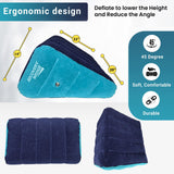 Leg Elevation Pillow by Recovery Wedge, Inflatable Wedge Pillow for Sleeping and Post-Surgical Recovery, Improve Circulation and Reduce Swelling, Speed Injury Recovery. (Large triangle)