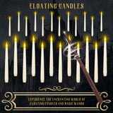 Enido 22 Pc Flickering Flameless Taper Floating Candles with Magic Wand Remote for Parties Christmas Decoration, Home Decor Battery Operated Candles LED Candles with 3D Flame windle candles