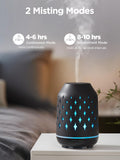 InnoGear Aromatherapy Diffuser, 150ml Ceramic Diffuser Ultrasonic Humidifier Cool Mist Essential Oil Diffusers for Home Air Diffuser with 2 Mist Modes Waterless Auto Off, Black