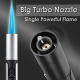 Urgrette 3 Pack Butane Torch Lighters, 6-inch Refillable Pen Lighter Adjustable Jet Flame Butane Lighter for Grill BBQ Camping (Gas Not Included)