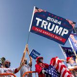 Trump 2024 Flag 3x5Ft Trump Flags with MAGA Large Hanging Banners Heavy Duty Polyester Outdoor Porch Set Vivid Color Donald Trump Sign for Garden Yard Wall