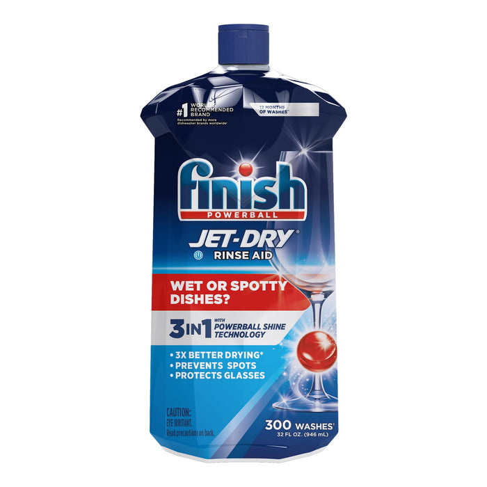 Finish Jet-Dry Liquid Rinse Aid, Dishwasher Rinse and Drying Agent, 32 fl oz, Packaging may vary ( Pack of 1 )