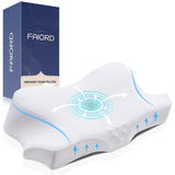 FAIORD Cervical Pillow for Neck Pain Relief, Ergonomic Contoured Orthopedic Pillows for Bed, Neck Support Memory Foam Pillow for Side, Back and Stomach Sleepers with Breathable Cooling Pillowcase