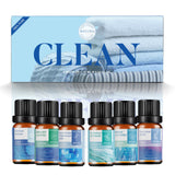 Wecona Essential Oils for Laundry - 100% Pure Essential Oils for Diffusers for Home,6x10ml(Clean)- Aromatherapy Oils for Soap,Candle Making,Humidifiers,Dryer Balls