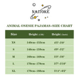 NAITOKE Adult Animal Onesie Halloween Costume Cosplay One-Piece Pajamas Women Man Teens Black