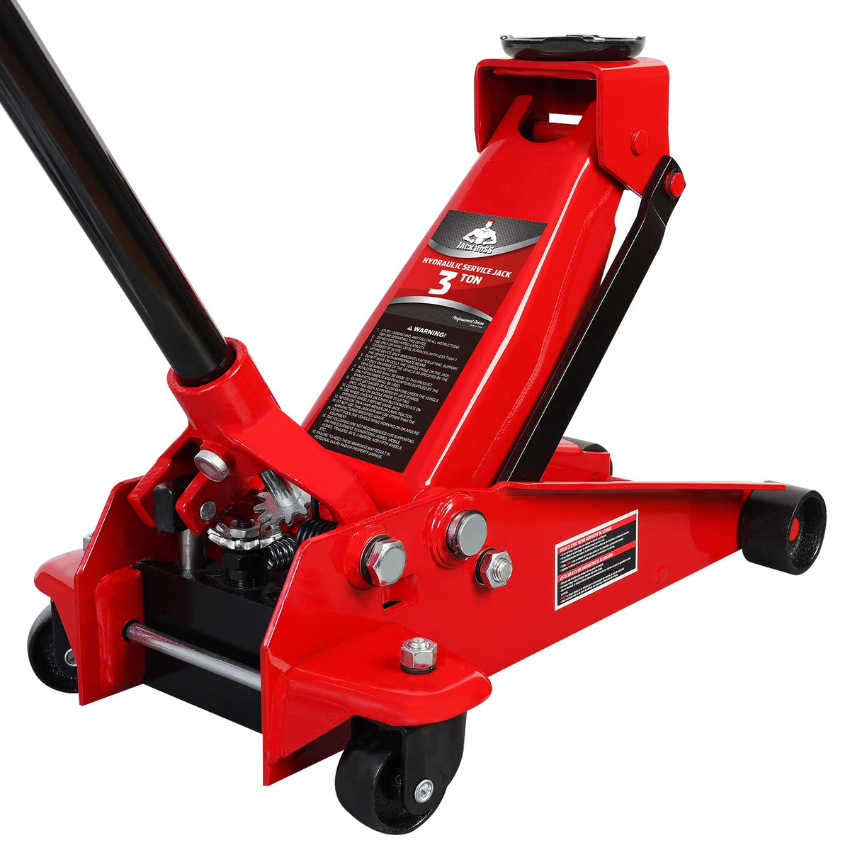 Jack Boss Floor Jack 3 Ton Capacity Fast Lift Service Jack Steel Heavy