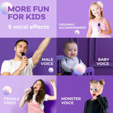 YLL Mini Karaoke Machine for Kids Toy, Karaoke Gifts for Girls Ages 4, 5, 6, 7, 8, 9, 10, 12 +Year Old Birthday Party, 4-12 Years Old Christmas Toys Gift for Girls (Purple)