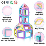 DUMMA Magnetic Tiles Toys for 3 4 5 6 7 8+ Year Old Boys Girls Upgrade Macaron Castle Blocks Building Set for Toddlers STEM Creativity/Educational Toys for Kids Age 3-6 Christmas Birthday Gifts