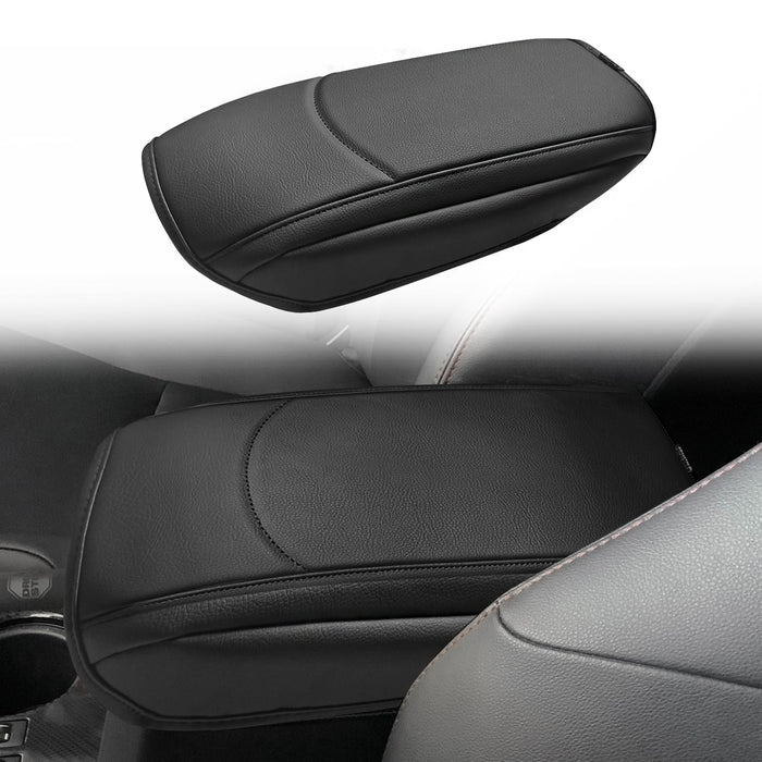 Muslogy Center Console Armrest Cover Fit for Toyota 4Runner 2010-2024 Accessories, Comfort Armrest Pad Console Lid Cushion Vegan Leather Regular Thick