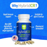 HybridCR Rapid Immune Boost Defense | Zinc, Echinacea, Andrographis, Ginseng, Selenium, Gluten-Free & Non-GMO | 5-In-1 Immune Support Supplement | Pharmacist Formulated 1 Month Supply (30 Veggie Caps)