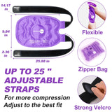 AiricePac 2 Ice Pack for Knee Pain Relief, Reusable Gel Ice Wrap for Injuries, Swelling, Knee Replacement Surgery, Cold Compress Therapy for Arthritis, Meniscus Tear and ACL, Purple