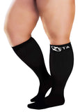 Zeta Wear Plus Size Leg Sleeve Support Socks - The Wide Calf Compression Socks Men and Women Love for Its Amazing Fit, Cotton-Rich Comfort, Compression & Soothing Relief, 1 Pair, 3XL, Black