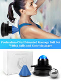 WONEDIRR Wall Mounted Massage Ball: Shoulder Massager Vertiball Wall Ball Massager - Massager Roller for Foot Neck Back Muscle Relaxer - 2 Balls and Pointy