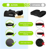 AUVON Anti-Slip Wheelchair Cushions with Front High Rear Low & Hump Design, Ergonomic Seat Cushion to Optimize Sitting Posture, Chair Cushions Relieve Sciatica, Back, Pressure Sore & Ulcer Pain