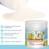 Eggshell Powder Calcium Supplement for Dogs and Cats(16 oz), Great for Osteoporosis & Labor Whelping, Safe Alternative to Bone Meal Powder, Improves Bones, Nourishes Joints, Supports Healthy Teeth