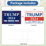 Probsin Trump 2024 Yard Sign 2 Pack Double Sided 12" x 17" with H-Stakes Blue and White Signs Take America Back Voted for Trump Outdoor Decorations for Yard, Lawn, Garden, Window, Party Supplies